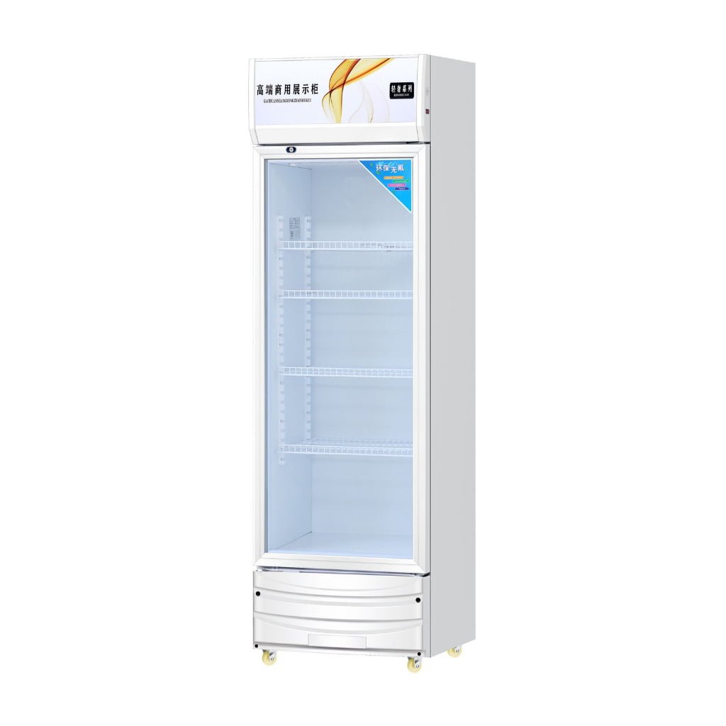Commercial Functional Food Beverage Display Refrigeration Sliding Door Showcase