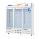 Commercial Functional Food Beverage Display Refrigeration Sliding Door Showcase